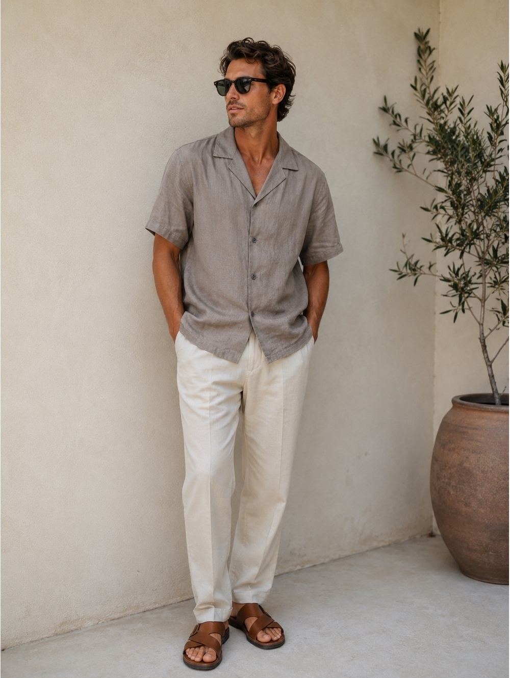 Theory Daze Precise Linen 2 Short Sleeve Linen Camp Shirt XL NWT Fossil